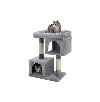 Cozito 39.8-Inch Cat Tower for Extra Large Cats up to 44 lb: Large Perch, 2 Cat Caves, Scratching Posts