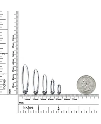 Bling Jewelry Bali Tribal Continuous Endless Tiny Hoop Earrings Oxidized .925 Sterling Silver .75 Inch Diameter