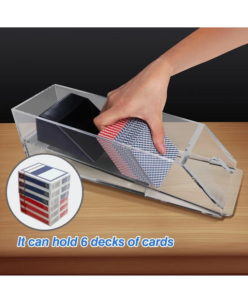 Gse Games & Sports Expert Blackjack Game Set with Blackjack Felt, Card Shuffler, Dealer Shoe, Discard Holder Tray