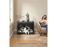 Cozito Indoor Dog Crate Furniture with Double Doors, Reversible Side Door, Removable Tray, Top Holds 154 lb