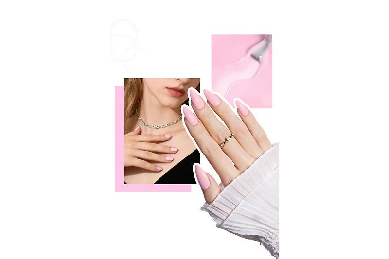 Beetles Nude Pink Gel Nail Polish Kit with Uv Led Light