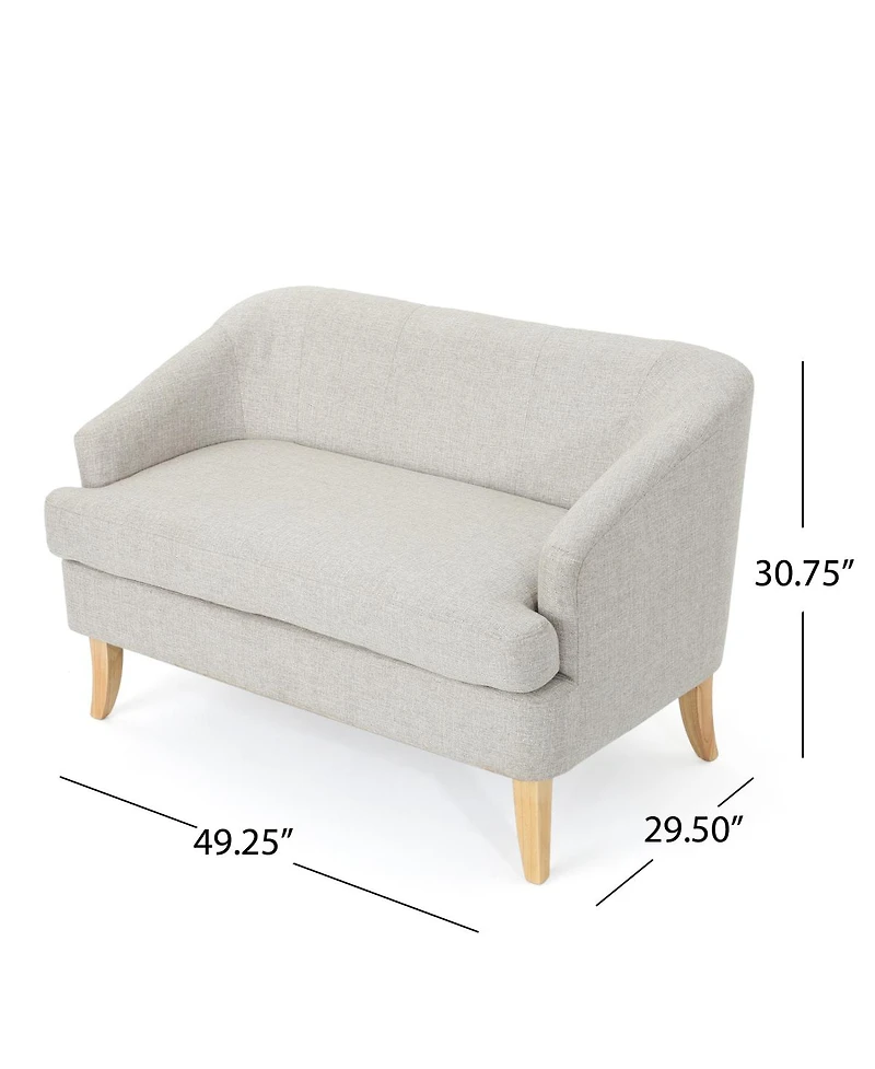 Streamdale Furniture Mid-Century Modern Loveseat with Flared Legs and High-Density Foam