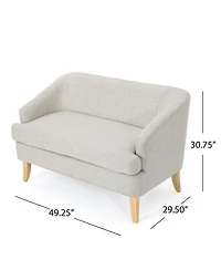 Streamdale Furniture Mid-Century Modern Loveseat with Flared Legs and High-Density Foam