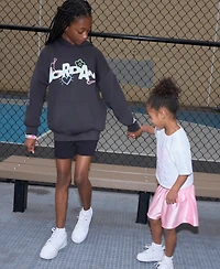 Jordan Toddler Girls' 2T-4T Flowy Durasheen Crewneck T-Shirt and Shorts, 2-Piece Set