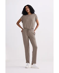 Reistor Women's Wide Leg Pant Earth Grey