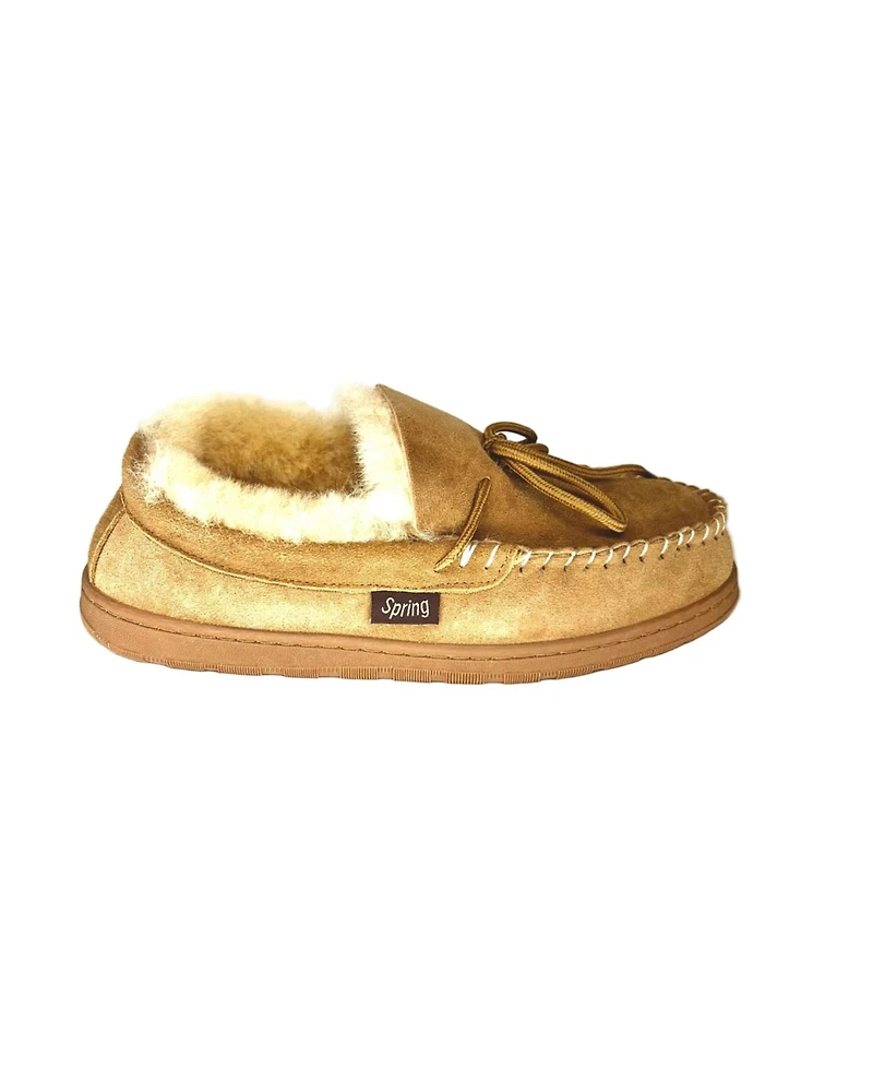 Pazstor Men's Real Shearling Slippers Spring