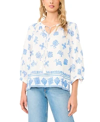 Vince Camuto Women's Tie-Neck Peasant Blouse