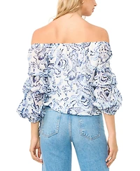 Vince Camuto Women's Off-The-Shoulder Bubble-Sleeve Blouse