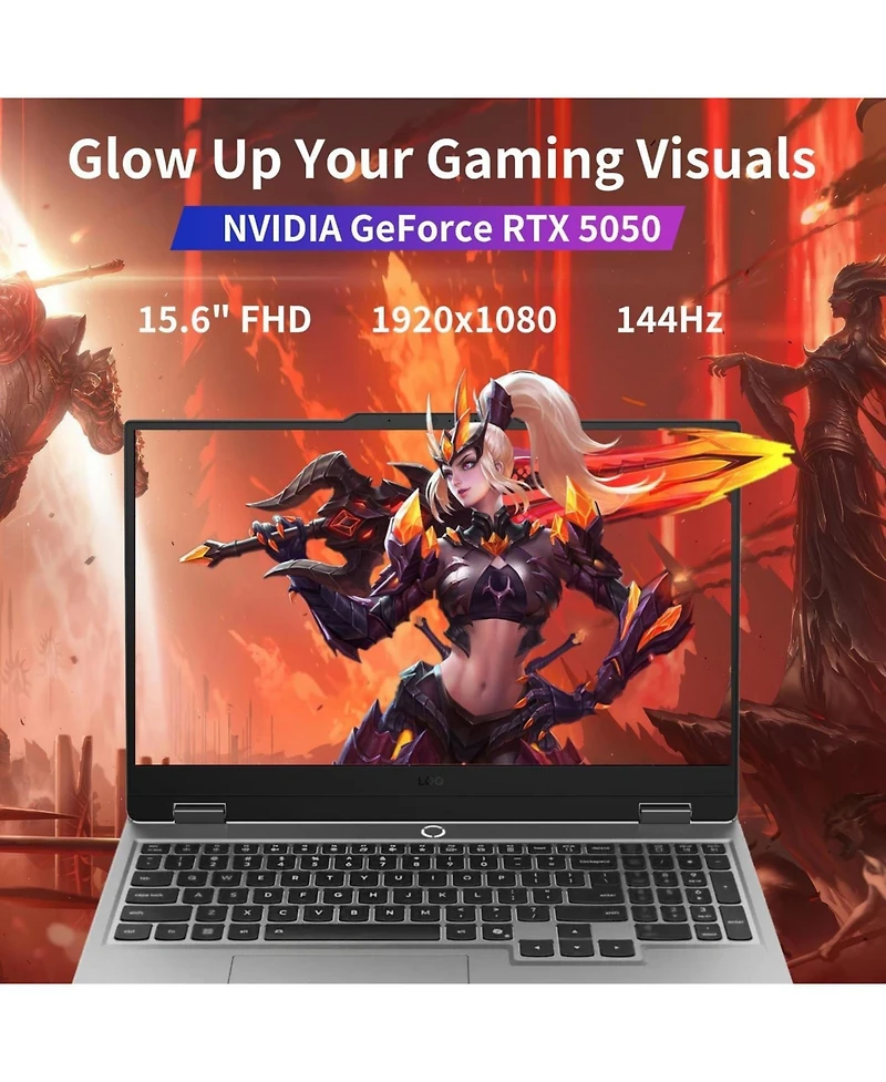 Lenovo Loq 15.6" Gaming Traditional Laptop Amd Ryzen 7 250 16GB Ram Nvidia GeForce Rtx 5050 1TB Ssd Storage Windows 11 Home Fhd 144Hz - Grey