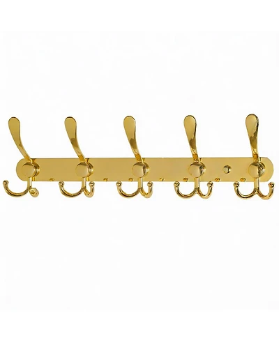 Yigii Heavy Duty 5-Tri Hook Wall Rack - Gold