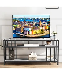 gaomon Tv Stand for up to in, Entertainment Center with Open Storage Shelves, Media Console Table