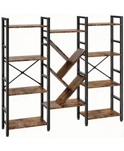 Yigii 70x70 X22 Triple Wide Multifunctional Bookshelf Modern Tree Design.