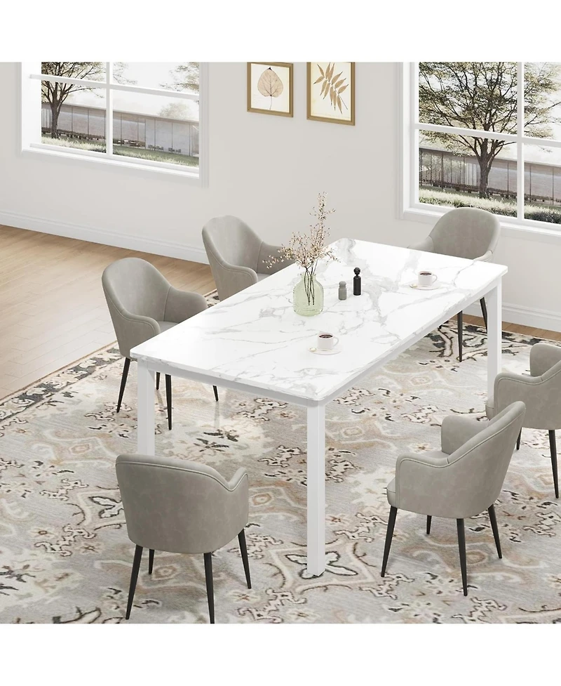 Gaomon Kitchen Table 79 Inch Industrial Dining Table Large Rectangle Kitchen Table