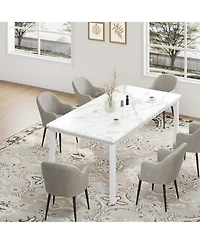 Gaomon Kitchen Table 79 Inch Industrial Dining Table Large Rectangle Kitchen Table