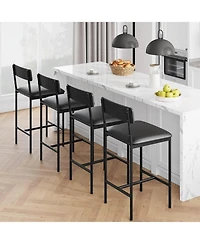 Gaomon Kitchen Table Bar Stools Set of 4 37 Inch Barstools for Dining Room, Home Office, Living Room