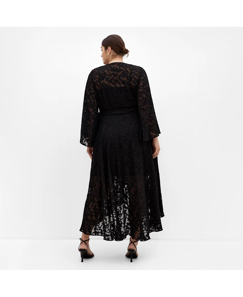 City Chic Women's Fleetwood Jacquard Maxi Dress