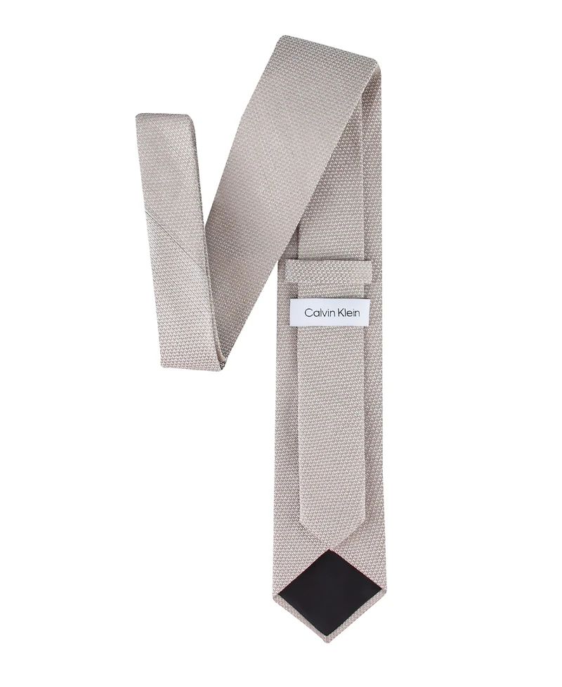 Calvin Klein Men's Textured Solid Silk & Linen Tie