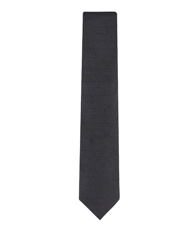 Calvin Klein Men's Textured Solid Silk & Linen Blend Tie