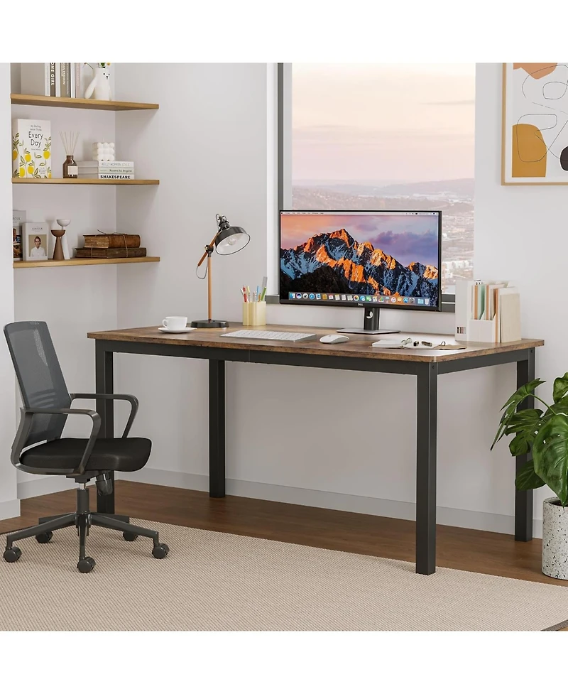 Gaomon Kitchen Table Dining Table for 4-6 People 63 inch Long Wooden Rectangular Kitchen Table