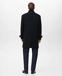 Mango Men's Wool Funnel Neck Coat