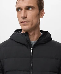 Mango Men's Down And Feather Filling Quilted Jacket