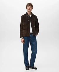 Mango Men's Suede Leather Jacket