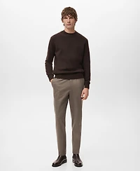 Mango Men's Slim-Fit Flannel Pants