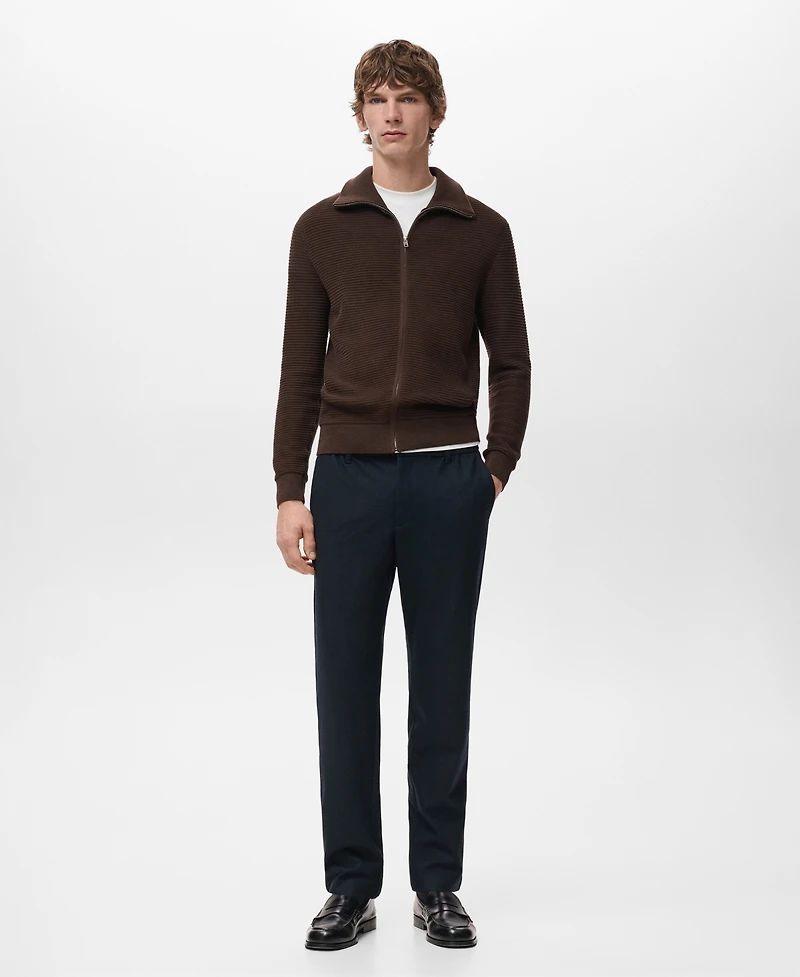 Mango Men's Slim-Fit Flannel Pants