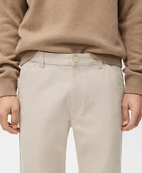 Mango Men's Regular-Fit Cotton Pants