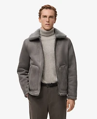 Mango Men's Fleece Lining Double Face Jacket