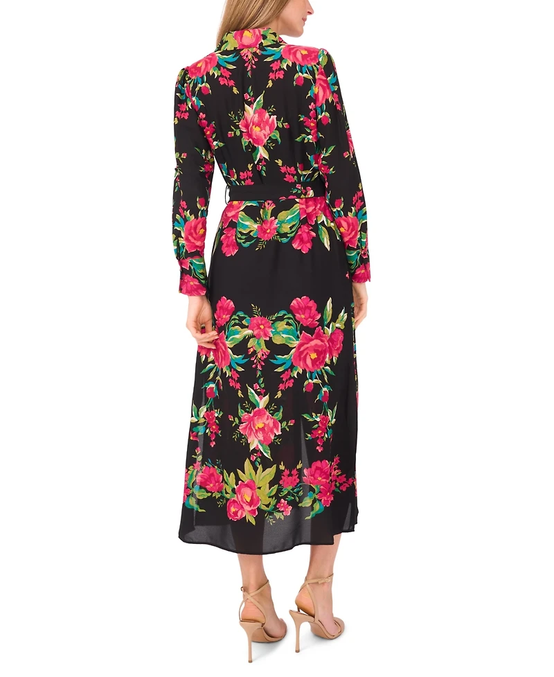 Vince Camuto Women's Collared Long-Sleeve Dress