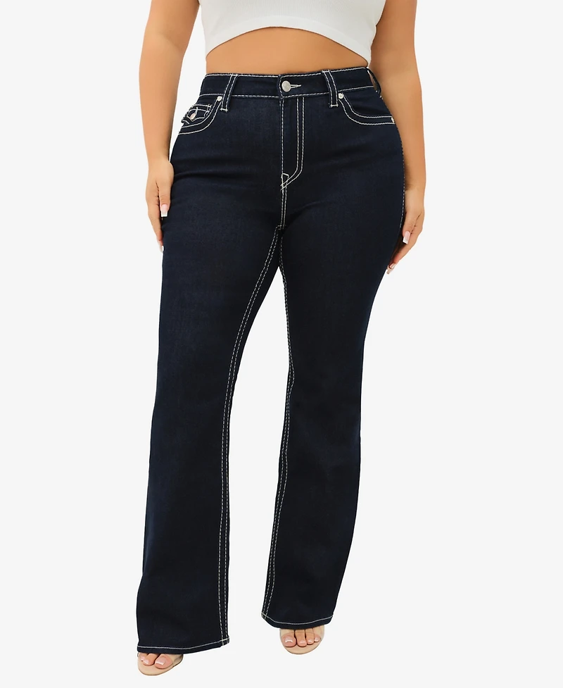 True Religion Plus Becca Bootcut Mid Rise Jeans