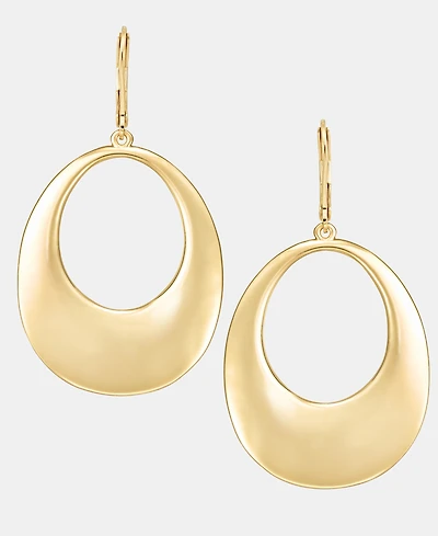 Lauren Ralph Lauren Gold-Tone Large Open Drop Earrings