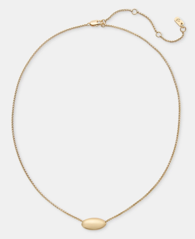 Lauren Ralph Lauren Gold-Tone Puffy Pear Pendant Necklace