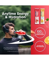 Optimum Nutrition Essential Amino Energy Plus Electrolytes Stick Packs, Energy Powder, Surfside Citrus and Strawberry Burst, 30 Count