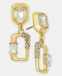Karl Lagerfeld Paris Pave Link Drop Earrings