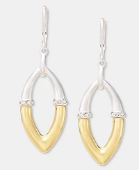 Anne Klein Pave Open Drop Earrings