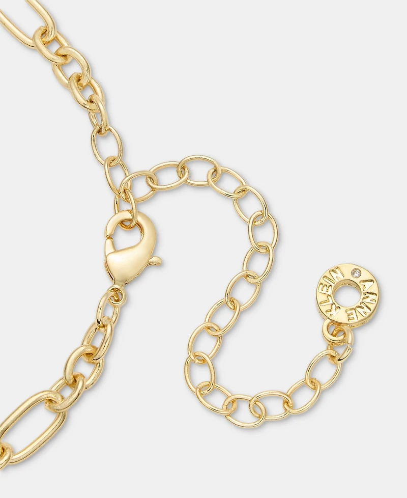 Anne Klein Linked Layered Lariat Necklace, 16" + 3" extender