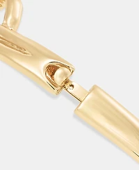 Anne Klein Gold Tone Linked Mesh Open Hinge Bracelet