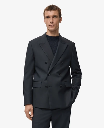 Mango Men's Boston Slim-Fit Double-Breasted Suit Blazer