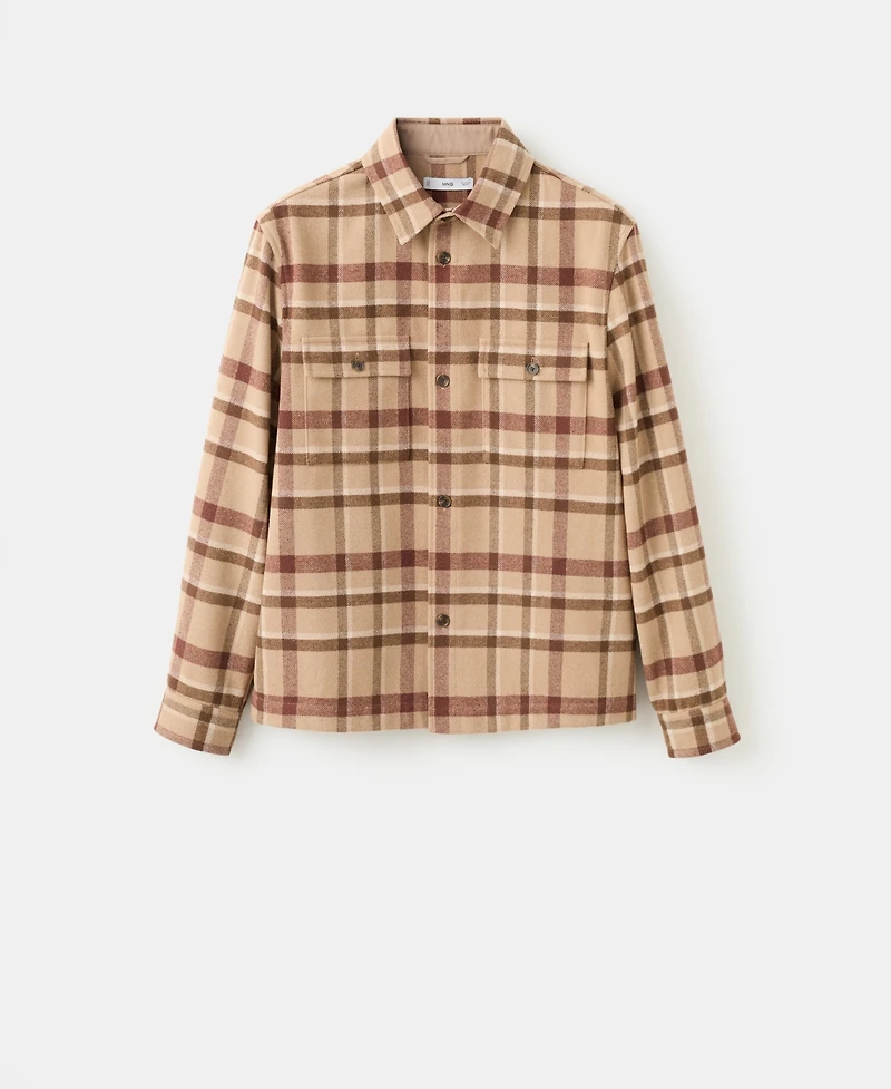 Mango Men's Pockets Check Overshirt