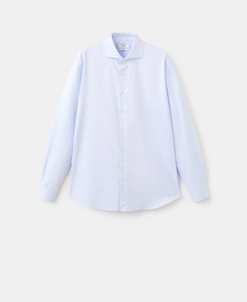 Mango Men's Slim-Fit Twill Fabric Dress Shirt