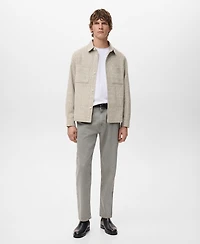 Mango Men's Check Wool-Blend Overshirt