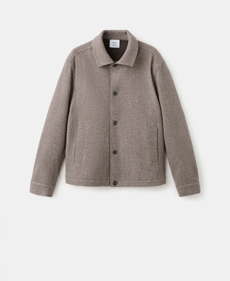 Mango Men's Regular Fit Flannel Overshirt