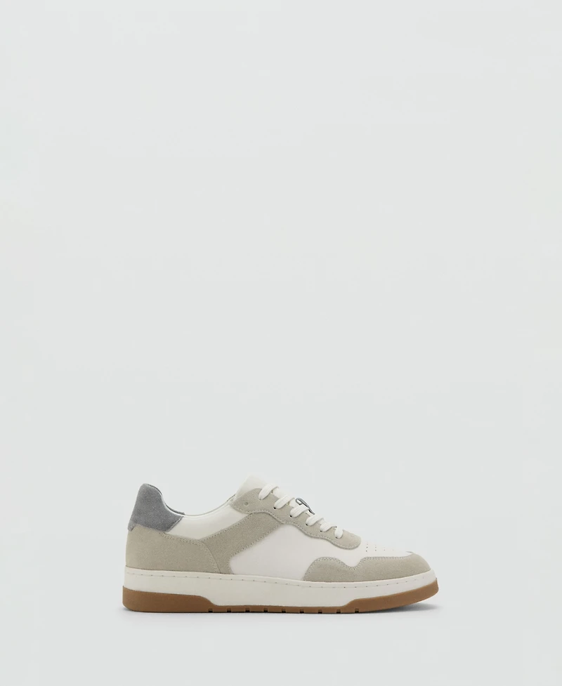 Mango Men's Combined Leather Trainers