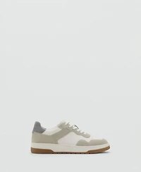 Mango Men's Combined Leather Trainers
