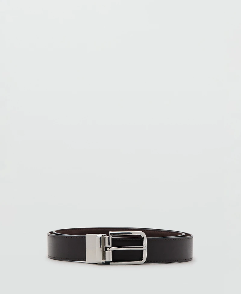 Mango Men's Reversible Nappa Leather Belt