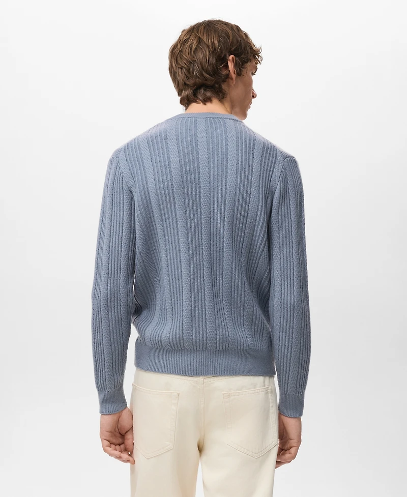 Mango Men's Structured Knitted Sweater