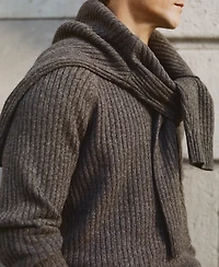 Mango Men's Wool-Blend Rib-Knit Sweater