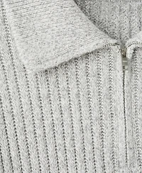 Mango Men's Wool-Blend Zipper Sweater